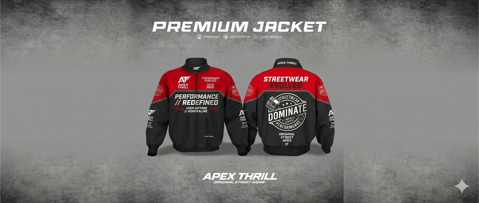 Apex Thrill motorsport editorial lifestyle presentation